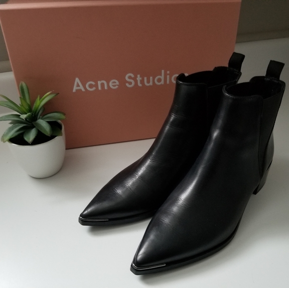 acne studios jensen leather ankle boots